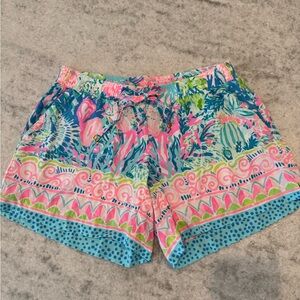 Lilly Pulitzer Pink and Teal Floral Shorts